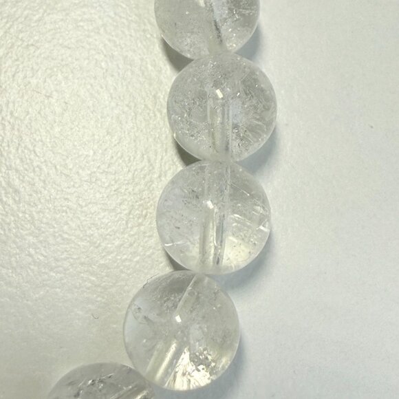 Handmade Celestial Crackled Quartz & Blue Kyanite Crystal Bracelet - Picture 4 of 5